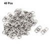 Unique Bargains Keyring Making Dual Eyes Swivel Ring Clasp Clip Connectors Silver 40 Pcs - 2 of 4