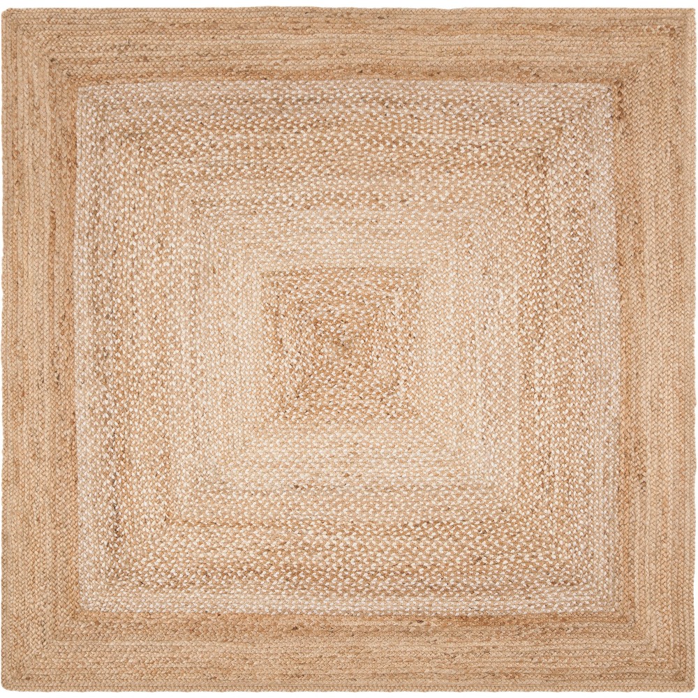 6'x6' Square Chrystal Solid Woven Rug Natural/Ivory Square - Safavieh