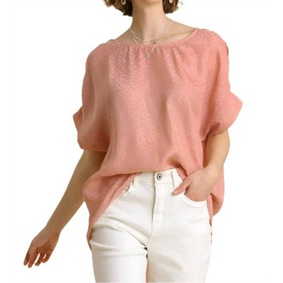 Women's Animal Jacquard Dolman Sleeve Top - umgee