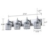 LLHZSY 3/4/5-Light Modern Bathroom Crystal Vanity Light with Round Lampshade -Light Modern Bathroom Wall Light Fixtures-Chrome/Black - 4 of 4