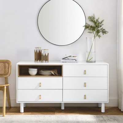 TIRAMISUBEST 5-Drawer Storage Cabinet - Modern Wooden Dresser with Multi-Functional Organization for Bedroom or Living Room
