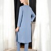 Anna-Kaci Lounge Women's Three-Piece Loungewear Set with Long Cardigan, Tank, and Drawstring Pants - 3 of 4