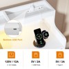 WOWLIVE 6 Drawer Dresser with 2-Tier Open Shelf, Wooden Dresser with Power Outlet & LED Lights, Chest of Drawers Dresser for Bedroom - 3 of 4