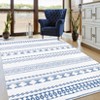 Washable Indoor Farmhouse Large Area Rug for Living Room Bedroom, Non Slip Geometric Print Carpet for Home Office - 4 of 4