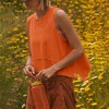 Women's Sleeveless Crop Top Summer Flowy Loose Crew Neck Athletic Cropped Tank Tee Shirts - 2 of 4