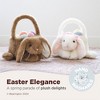 Bearington Brown Bunny Rabbit The Plush Basket Bunny, 12 x 13 Inch Bunny Basket - 3 of 4