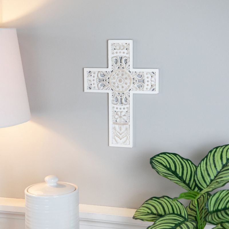 Northlight Embossed Cut-Out Cross Wall Decoration - 11.75" - Antique Cream, 3 of 8
