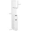Resenkos Bathroom Storage Cabinet, Narrow Storage Unit, Floor Cabinet for Bathroom, Living Room, Entryway, White - 2 of 4