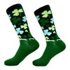 Mens Funny Socks Falling Clovers St Patricks Day Novelty Socks For Men (Falling Clovers) - Mens (9-11) - Crazy Dog Socks - image 2 of 4