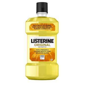 Listerine Original Antiseptic Mouthwash for Bad Breath & Plaque - 1L