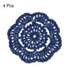Unique Bargains Cotton Embroidered Lace Vintage Coasters 4 Pcs 3.94" - 3 of 4