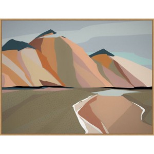 42" x 32" Australian Alps by Urban Road Framed Canvas Wall Art Print - Amanti Art: Modern Decor, Earth Tones - 1 of 4
