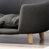 Lyngins Mid-Century Modern Dog Sofa Bed with Birch Legs and Plush Cushion, Elevated Dog Bed Frame for Small Dog (11–25 lbs), Pet Couch Bed - 4 of 4