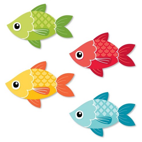 Big Dot Of Happiness Let's Go Fishing - Diy Shaped Fish Themed Birthday  Party Or Baby Shower Cut-outs - 24 Count : Target