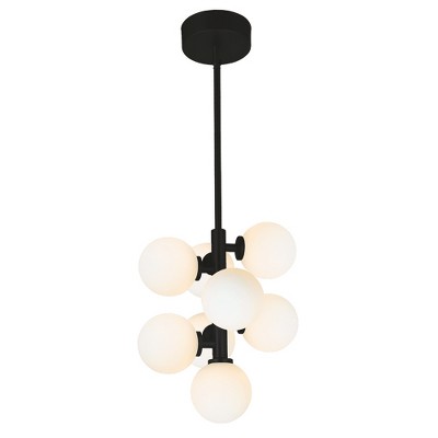 CWI Lighting Arya 8 Light Pendant With Black Finish