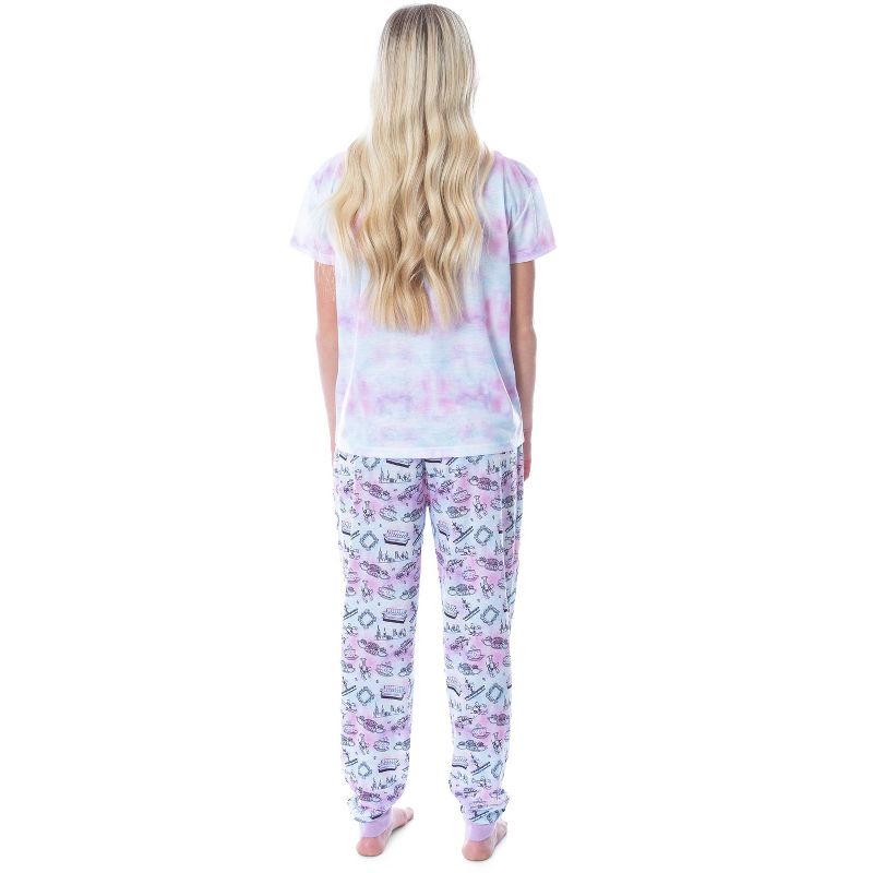 Friends TV Show Logo Womens' Rather Be Watching Sleep Jogger Pajama Set Multicolored, 2 of 7