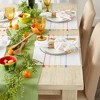 DII Stripe Tassel Placemat Set 4 Piece, White & Rainbow, 13x19" - 3 of 4