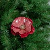 Northlight Shiny Poppy Flower Clip Christmas Ornament - 4.75" - Coral Pink - 3 of 3