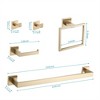 OUTSUPPLY 5-Piece Bathroom Set, Rustproof Wall Mounted Hardware for Bath, Kitchen, Towel Bar, Hooks - 2 of 4