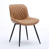 Dining Chairs Set of 2 Mid Century Modern Kitchen Chair Comfortable Upholstered Faux Leather Dinner Chairs for Kitchen Dining Room - 2 of 4