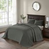 FIONECA Cottage Style Reversible Antimicrobial Bedding Set Fleur De Lis Embroidered Machine Washable Quilt Shams - 4 of 4