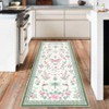 Area Rugs Modern Floral Rug for Living Room Bedroom,Low Pile Area Rugs Machine Washable Large Carpet for Dining Room Playroom Home Office Decor - 2 of 4
