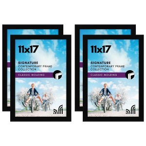 Americanflat Picture Frame with tempered shatter-resistant glass - Available in a variety of Sizes and Colors - 1 of 4