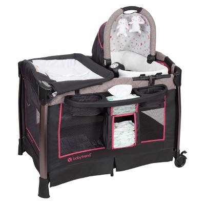 girl pack and play with bassinet