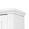 VANIRROR Over The Toilet Storage Cabinet, Behind Toilet Storage, Toilet Rack That Go Over The Toilet With Bottom Stabilizer Bar, Space-Saving Toilet - 4 of 4