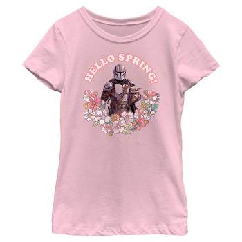 Girl's Star Wars: The Mandalorian Hello Spring T-Shirt