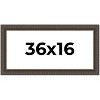 PosterPalooza | Panoramic Museum Brown Picture Frame - UV Acrylic, Foam Board Backing, Hanging Hardware - 2 of 4