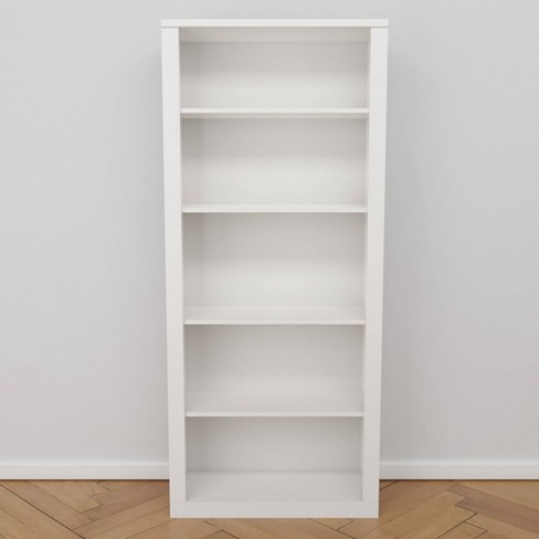 White five shelf deals bookcase