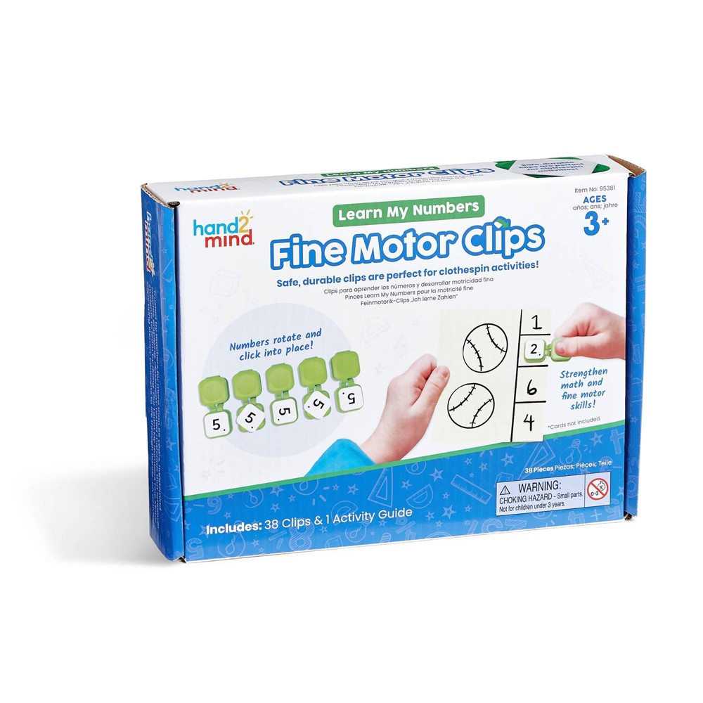 Photos - Doll Hand2Mind Learn My Numbers Fine Motor Clips: Preschool Math Counting Kit with Cards for 1-2 Players