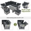 Mshliw Outdoor Rattan Furniture Set with Adjustable Table, Recliners, and Movable Ottomans – Weather-Resistant, Patio Sofa Set for Garden & Backyard - 3 of 4
