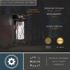 VAXCEL Milton Matte Black Motion Sensor Dusk to Dawn Outdoor Wall Light Transitional Clear Glass - 4 of 4
