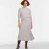 Lands' End Women's Cozy Lofty Cable Fluted Midi Sweater Skirt - 4 of 4