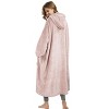 Catalonia Woman Ankle Length Blanket Hoodie Oversized Sweatshirt, Extra Long Fleece Soft Cozy Wearable Blanket Pullover, Gift Idea for Woman Wife - 3 of 4