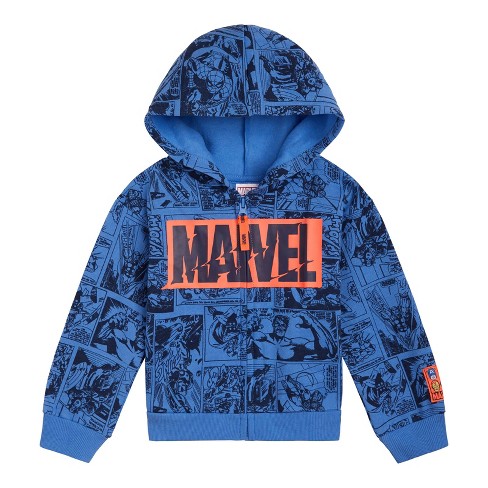 Marvel Avengers Spider man Iron Man Captain America Little Boys Fleece Zip Up Hoodie Blue 6 Target