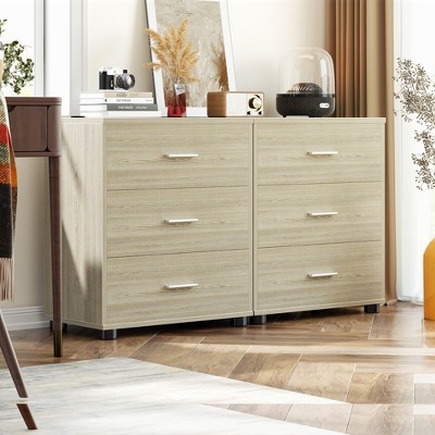 Aheaplus  Wooden 6-Drawers Dressers with Storage, Closet Storage Cabinet and Nightstand