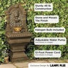 Royal Lions Head 51" High Large Italian Outdoor Decor Faux Stone Floor Fountain with Light Waterfall Outside Garden Patio Yard - 3 of 4