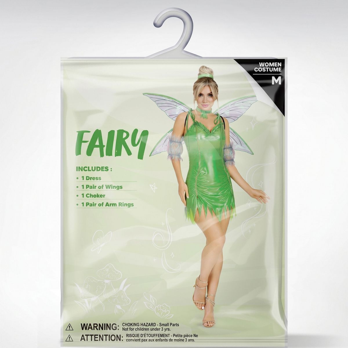 Joyfy Halloween Costume Fairy Dress for Women, Green Pixie Outfit with Wings & Choker – Forest Suit for Adult Dress Up Party - thumbnail 7