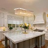 Ludomide 40" Rectangular Chandelier for Dining Room, Modern Flush Mount Ceiling Light Fixture for Kitchen Island-Silver - 2 of 4