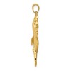 Black Bow Jewelry 14k Yellow Gold Polished Textured Pendant, 35mm - 2 of 4