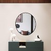 Chloe Lighting Reflection Black Finish Round Framed Wall Mirror 30 Inch Height - 3 of 4