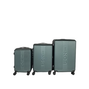 IZOD Skye Expandable ABS Hard shell Lightweight 360 Dual Spinning Wheels Combo Lock - 28", 24", 20" 3 Piece Luggage Set - 1 of 4