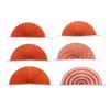 Unique Bargains Paper Hanging Decorative Folding Fans 8" 12" 16" 6 Pcs - 4 of 4