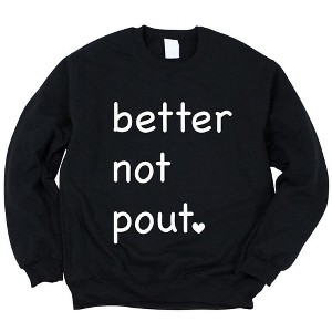 Simply Sage Market Women's Graphic Sweatshirt Better Not Pout Heart - 1 of 4