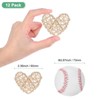 Unique Bargains Heart Shaped Wicker Rattan Decorative DIY Crafts Balls 2.4 Inch 12 Pcs - 2 of 4