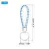 Unique Bargains Braided Leather Car Wallet Keychain with Stainless Steel Key Ring - 2 of 3