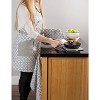 Design Imports  Printed Oven Mitt Set 2 Piece Gray 13X7" - 2 of 4